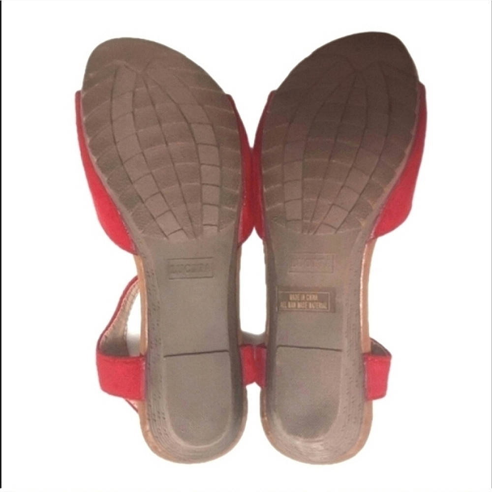 Lucita Red Fringe Sandals Womens Size 7 - Picture 9 of 12